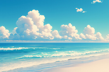 Obraz premium 青空と海