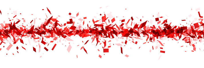 Red Confetti Storm Banner