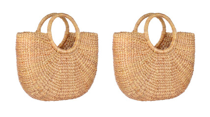 hand woven bag on transparent png