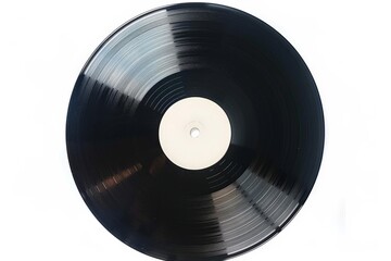 Obraz premium 12-inch vinyl LP record in cardboard cover on white background, Generative AI. Beautiful simple AI generated image in 4K, unique.