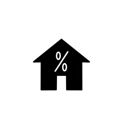 Real estate business line icon, real estate and home, home percent sign vector graphics, a linear pattern on a white background, eps 10.