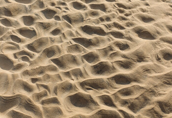Background of sand where waves have previously crated a ripple