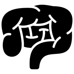 intestines solid icon
