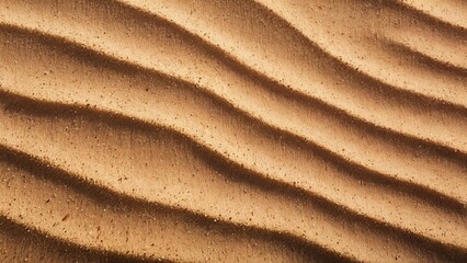 the soft and granular texture of sand on a beach, with tiny grains forming intricate patterns and ripples. warm beige tones and golden hues