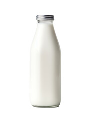 Bottle of fresh milk, PNG file of isolated cut-out object on transparent background, isolated on white background