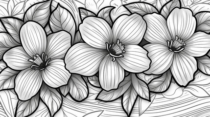 flower, minimalist, simple, low detail, black and white coloring, vector