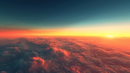 Nature Gradients Sky: A 3D illustration featuring gradients in the sky, with clouds