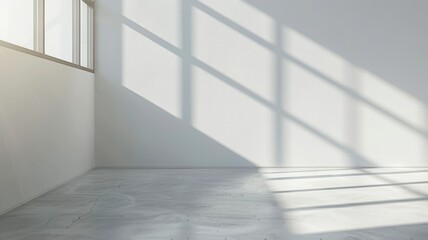 Obraz premium Light white wall with some sunlight texture background.