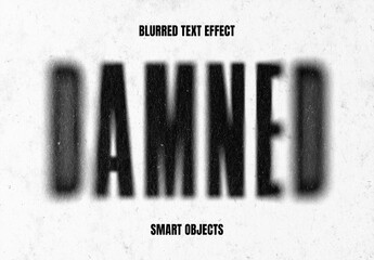 Black Dust Blurred Halftone Text Effect Mockup