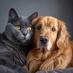Cute Cat and Dog