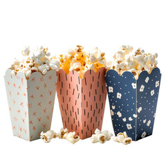 bucket of popcorn isolated in white