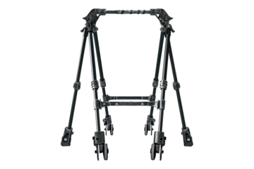 Adjustable folding walker isolated on transparent background