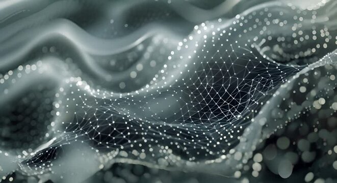 This image offers a mesmerizing glimpse into the microscopic realm of sound Individual particles pulsate with energy forming intricate interconnected networks that represent the complex patterns of