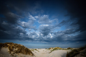 Sandy Baltic sea coast, Liepaja, Latvia.