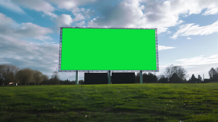 Green screen in green field