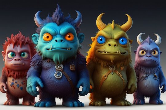 3D Monster charactor and fantasy