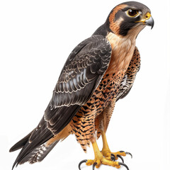 Fototapeta premium realistic hawk falcon isolated on white background vector