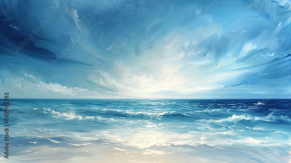 Wall mural beauty of the sky meeting the sea - Wall murals