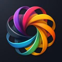 Circle design, multicolored abstract background