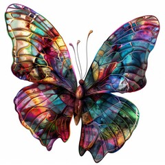 Vibrant Multicolor Butterfly.Colorful