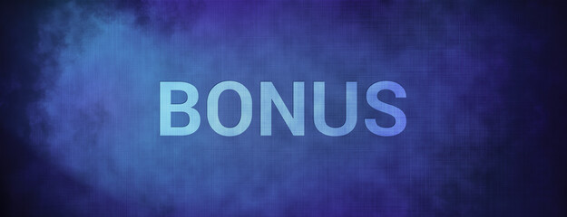 Bonus isolated on fabric blue banner background abstract