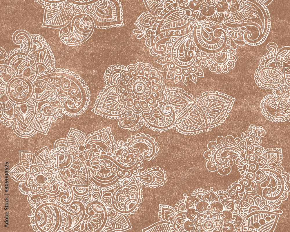 Canvas Prints Abstract paisley pattern. Seamless backdrop