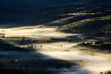 sunrise in the mountains