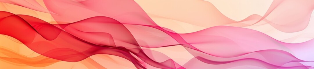 Abstract Vibrant Waves Background in Red and Pink Tones