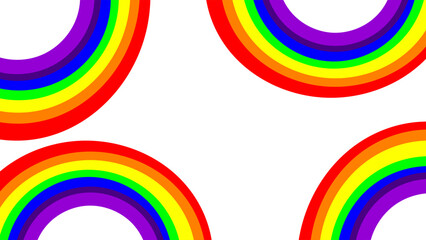 Obraz premium Beautiful rainbow template background.Vector illustration