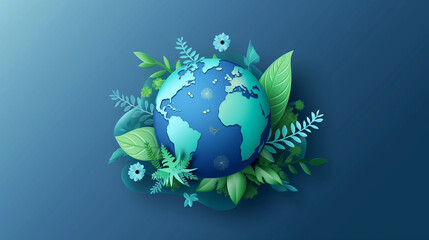 Planeta verde com plantas e natureza - wallpaper hd