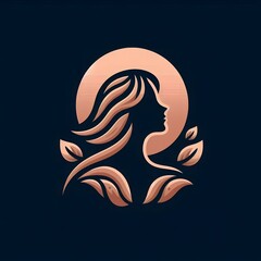 AI Generate of Luxury Feminine Girl Mother Logo Stock Premium Vector, Female Power, Beauty, Symbol