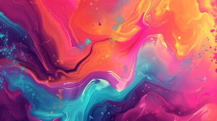 Kolorowa abstrakcja z wieloma różnymi kolorami