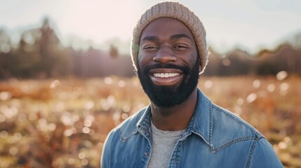 Man Smiling in Autumn Sunshine