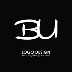 BU BU Logo Design, Creative Minimal Letter BU BU Monogram