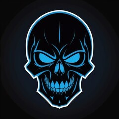 Battle Ready Skull Logo Concept Suitable for E-Sport Logo