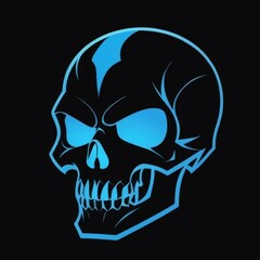 Fototapeta premium Blade Stealth Skull Head Logo Graphic Suitable for E-Sport Logo