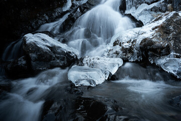 waterfall in the mountains