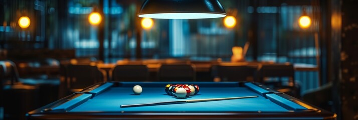 Billiard room with spectacular lighting