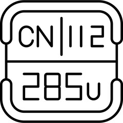 Copernicium Periodic Table Element Icon