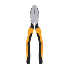 Lineman Pliers Tool for Home Repairs, Vector Flat Illustration Design