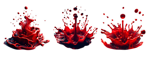 red drops,splashes of water,water,drops,Generative AI,paint