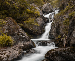 waterfall in the mountains