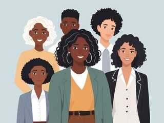 Equality and Equity in Flat Design Illustration People Diversity - Suitable for Graphic Resource - obrazy, fototapety, plakaty