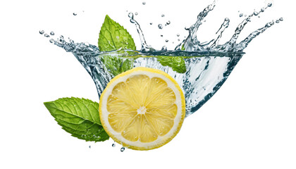 lemon with bottomless splash of water