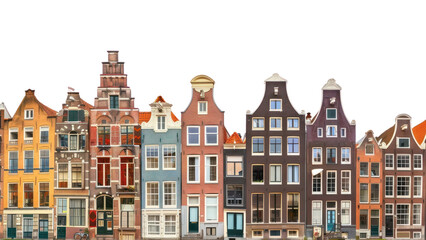 Fototapeta premium PNG Amsterdam house transportation neighborhood