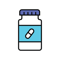 pills icon with white background vector stock illustration
