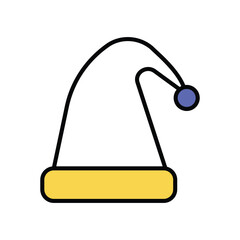 hat icon with white background vector stock illustration