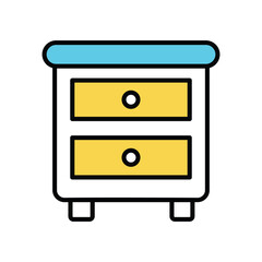 side table icon with white background vector stock illustration