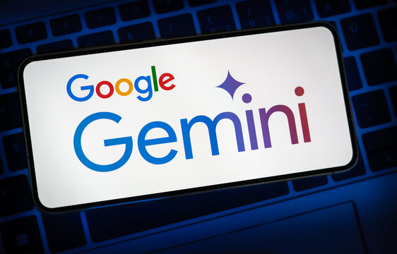 Google Gemini AI software displayed on mobile device
