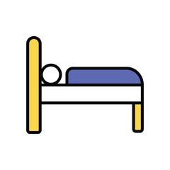 sleep icon with white background vector stock illustration